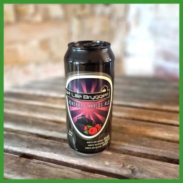 Hindbær/Lakrids øl fra Det Lille Bryggeri