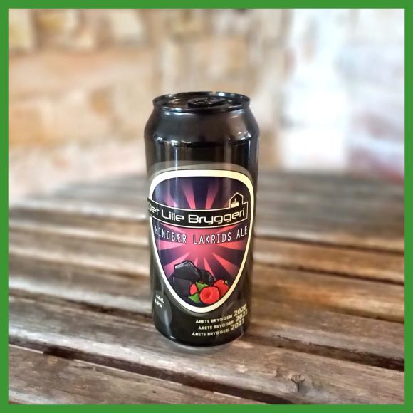 Hindbær/Lakrids øl fra Det Lille Bryggeri
