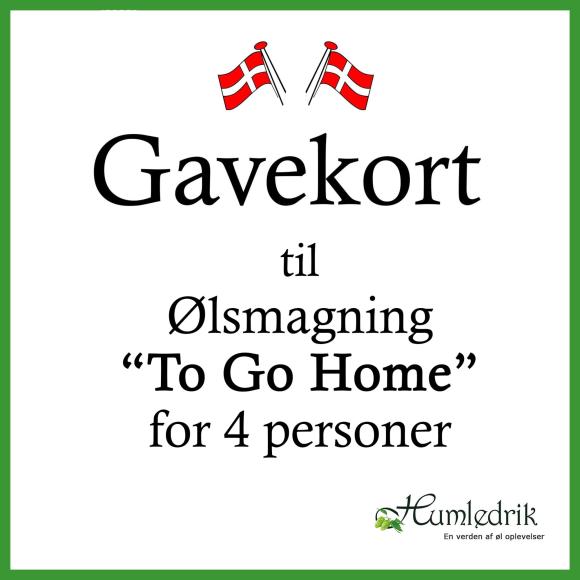 Gavekort til ølsmagning To Go Home 4 personer